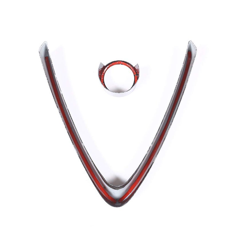 YIWANG Carbon Fiber Style ABS Chrome Front Grill Decoration Frame Trim 2Pcs For Alfa Romeo Stelvio 2017 2018 2019 2020 Auto Accessories (NOT Applicable for Giulia) (Carbon Fiber) - Image 2